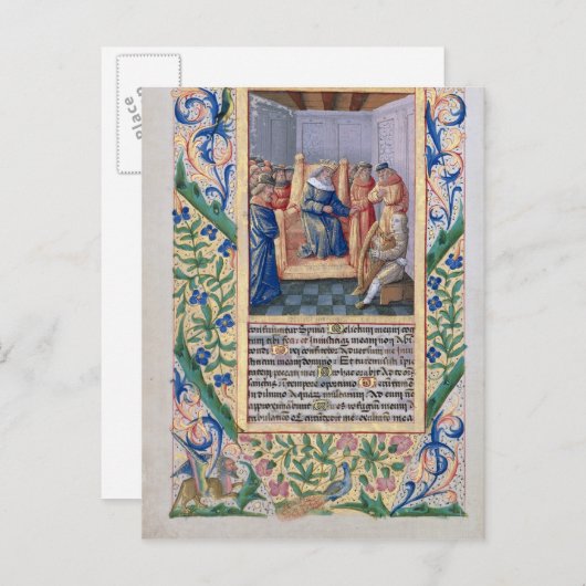 Carte Postale Saul écouter David jouer de la harpe (Devant / Derrière)