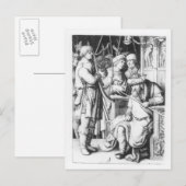 Carte Postale Saul Écouter David Jouer la harpe (Devant / Derrière)