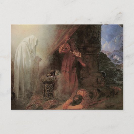 Carte Postale Saul et la sorcière d'Endor (Devant)