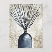 Carte Postale Saule dans un vase aquarelle (Devant)