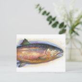 Carte postale saumon (Debout devant)