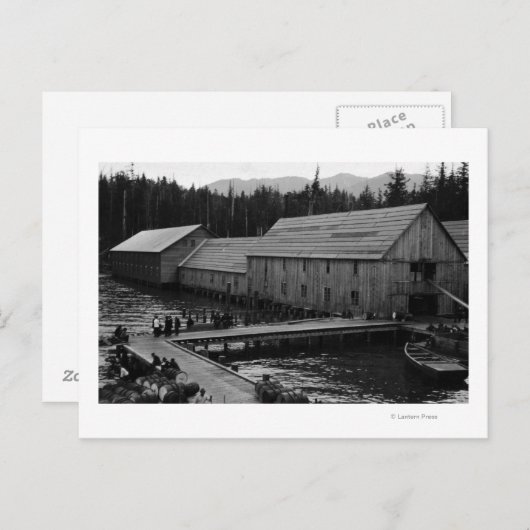 Carte Postale Saumon Cannery près de Ketchikan, Alaska (Devant / Derrière)