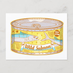 Carte Postale Saumon dans une boîte
