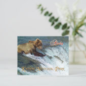 Carte Postale Saumon de capture d'ours, Parc national du Katmai, (Debout devant)