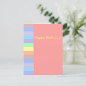 Carte Postale Saumon rose pastel (Debout devant)