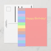 Carte Postale Saumon rose pastel (Devant / Derrière)