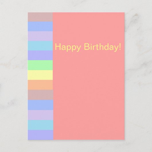 Carte Postale Saumon rose pastel (Devant)