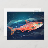 Carte postale Saumon Star (Devant / Derrière)