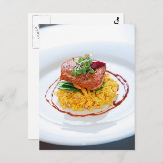 Carte postale saumonée desséchée (Devant / Derrière)