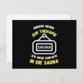 Carte Postale Sauna Autres Aller À Thérapie Saunas (Devant / Derrière)