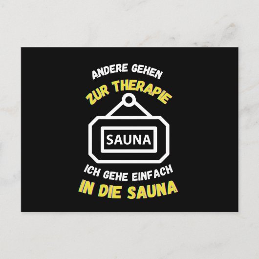 Carte Postale Sauna Autres Aller À Thérapie Saunas (Devant)