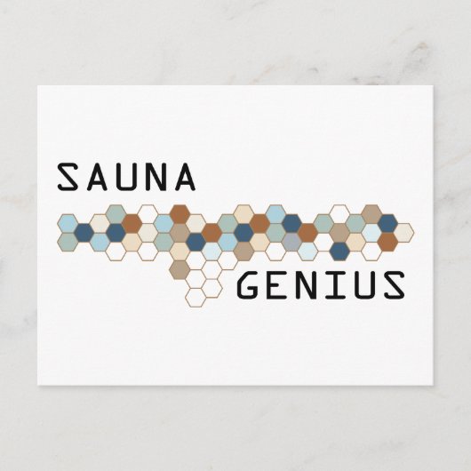 Carte Postale Sauna Genius (Devant)
