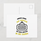 Carte Postale Saunas Autres Vont En Thérapie Saunas (Devant / Derrière)