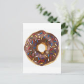 Carte Postale Saupoudrer de chocolat Doughnut (Debout devant)