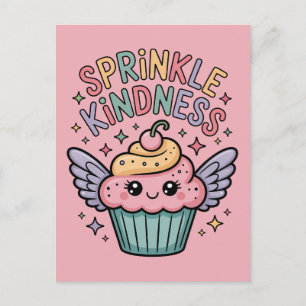 Carte Postale Saupoudrez de gentillesse Cupcake