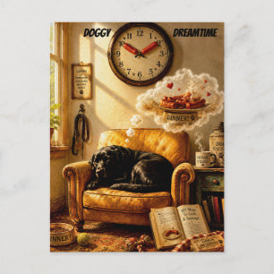 Carte Postale Sausage O’Clock Dreamtime – Art surréaliste de chi
