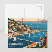 Carte Postale Sausalito Californie (Devant / Derrière)