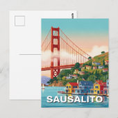 Carte Postale Sausalito Californie (Devant / Derrière)