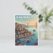 Carte Postale Sausalito Californie (Debout devant)