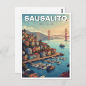 Carte Postale Sausalito Californie (Devant / Derrière)