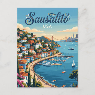 Carte Postale Sausalito, Californie, États-Unis