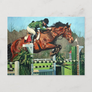 Carte Postale Saut à cheval