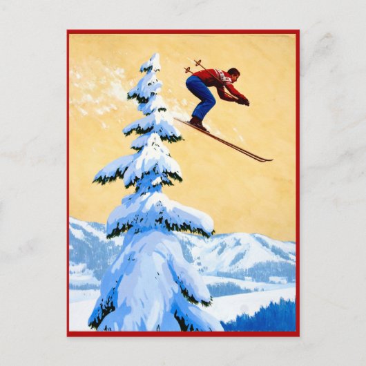 Carte Postale Saut à ski en montagne (Devant)