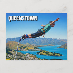 Carte Postale Saut en Bungy à Queenstown New Zealand Travel