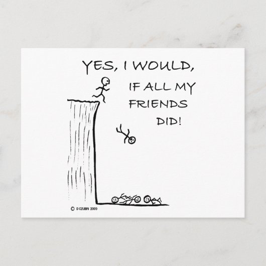 Carte Postale Sauter D'Une Falaise (Devant)