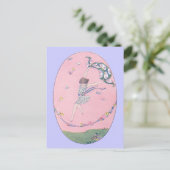Carte Postale Sauter une corde à fleurs (Debout devant)