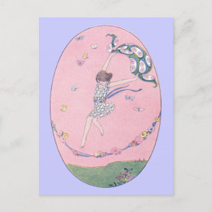 Carte Postale Sauter une corde à fleurs