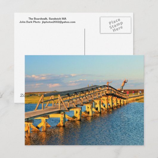 Carte Postale Sauts Sandwich Boardwalk Cape Cod (Devant / Derrière)