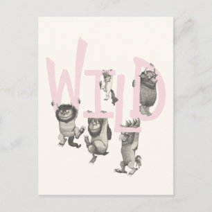 Carte Postale SAUVAGE   Wild Things et Max - Rose
