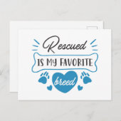 Carte Postale Sauvé Est Ma Race Préférée (Devant / Derrière)