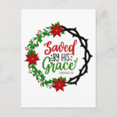 Carte Postale Sauvé par Sa Grace Christmas Wreath (Devant)