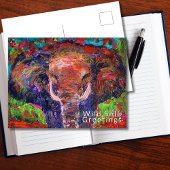 Carte Postale Sauve Side Salutations Abstrait Elephant