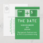 Carte postale "Sauvegarder la date", contrôle des  (Devant / Derrière)