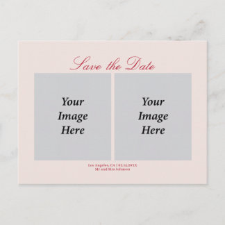 Carte Postale Sauvegarder la date deux photos emplacement person