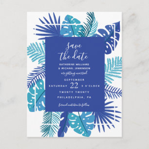 Carte Postale Sauvegarder la date   Mariage Tropical