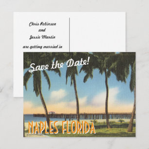 Carte Postale Sauvegarder la date Naples Floride Vintage