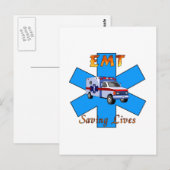 Carte Postale sauver des vies EMT (Devant / Derrière)