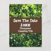 Carte Postale Sauver la date Réunion de famille Camping Départ (Devant)