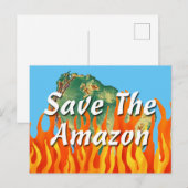 Carte Postale Sauver l'Amazonie (Devant / Derrière)