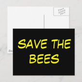 Carte Postale sauver les abeilles (Devant / Derrière)