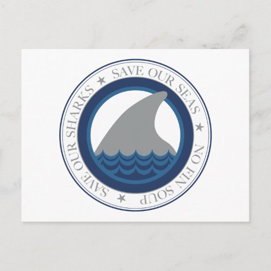 Carte Postale sauver nos requins (Devant)