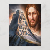Carte Postale Sauveur Divin : Le Seigneur Est Mon Rocher (Devant)