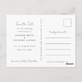 Carte Postale Sauvez la date des tulipes d'aquarelle de mariage (Dos)