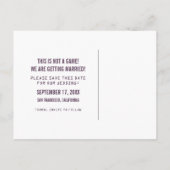 Carte postale "Sauvez la date" sur le thème de jeu (Dos)