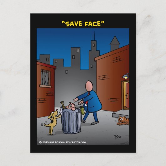 Carte Postale "Sauvez la face" (Devant)