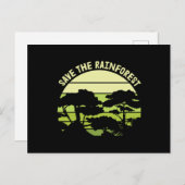 Carte Postale Sauvez la forêt tropicale (Devant / Derrière)